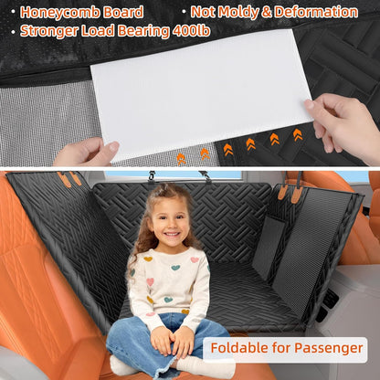 Back Seat Extender for Dogs,Hard Bottom Car Seat Cover for Dogs