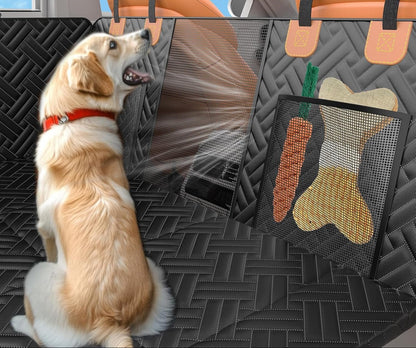 Back Seat Extender for Dogs,Hard Bottom Car Seat Cover for Dogs