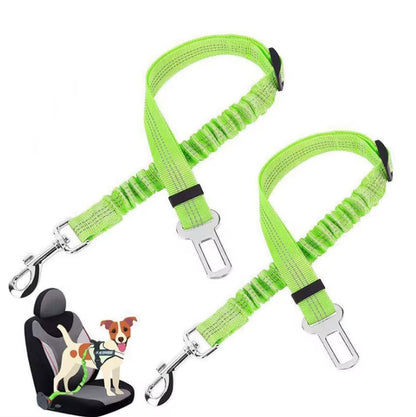 Dog Car Safety Belt Reflective Webbing Safety Rope Elastic Telescopic Dog Car Seat Belt
