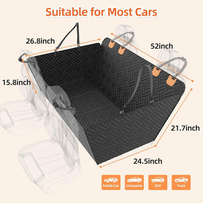 Back Seat Extender for Dogs,Hard Bottom Car Seat Cover for Dogs