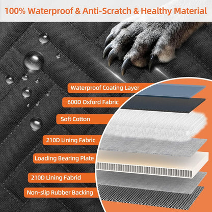 Back Seat Extender for Dogs,Hard Bottom Car Seat Cover for Dogs