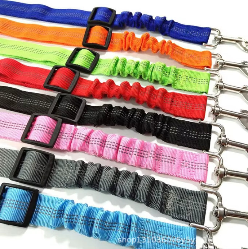 Dog Car Safety Belt Reflective Webbing Safety Rope Elastic Telescopic Dog Car Seat Belt